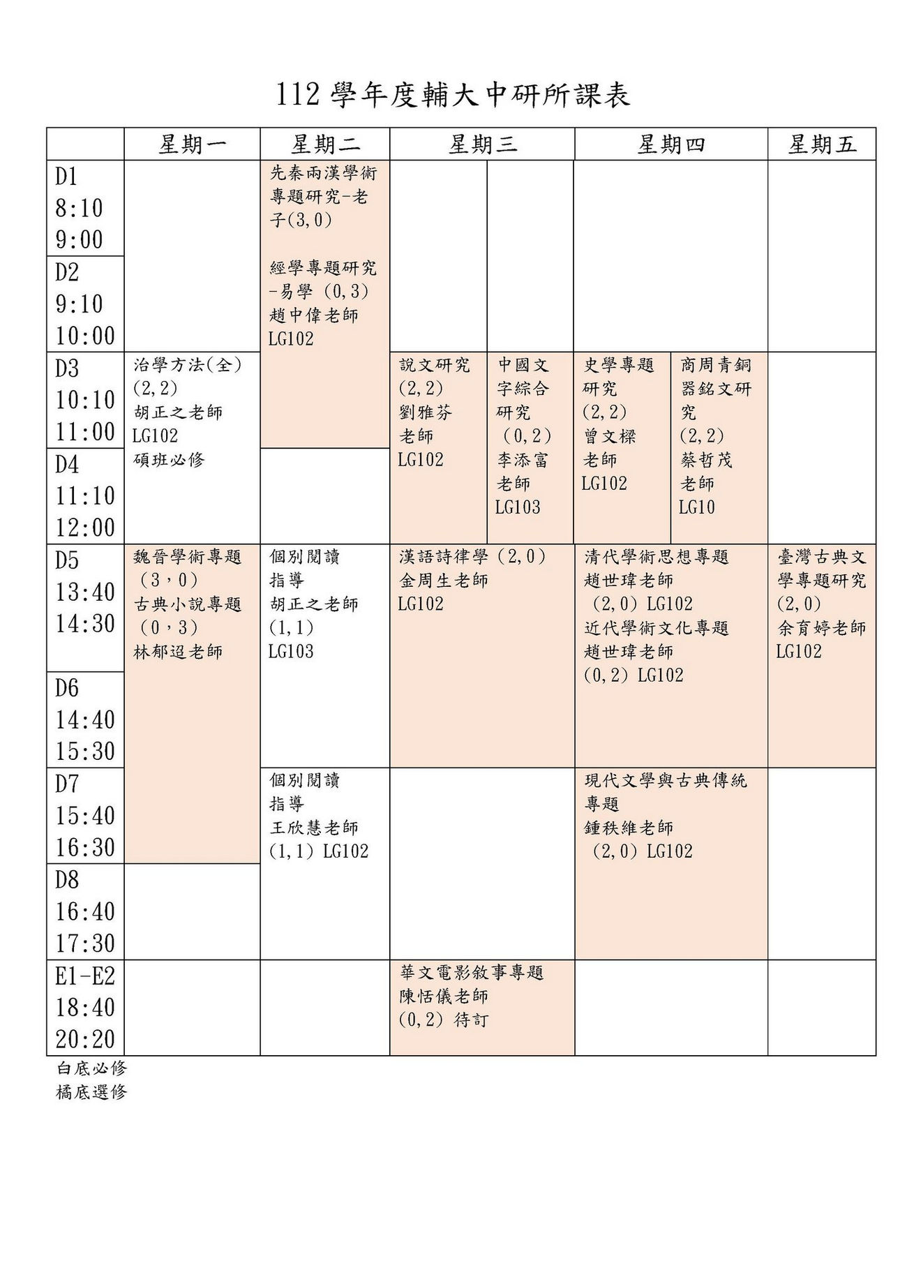 112學年度博碩士班課表